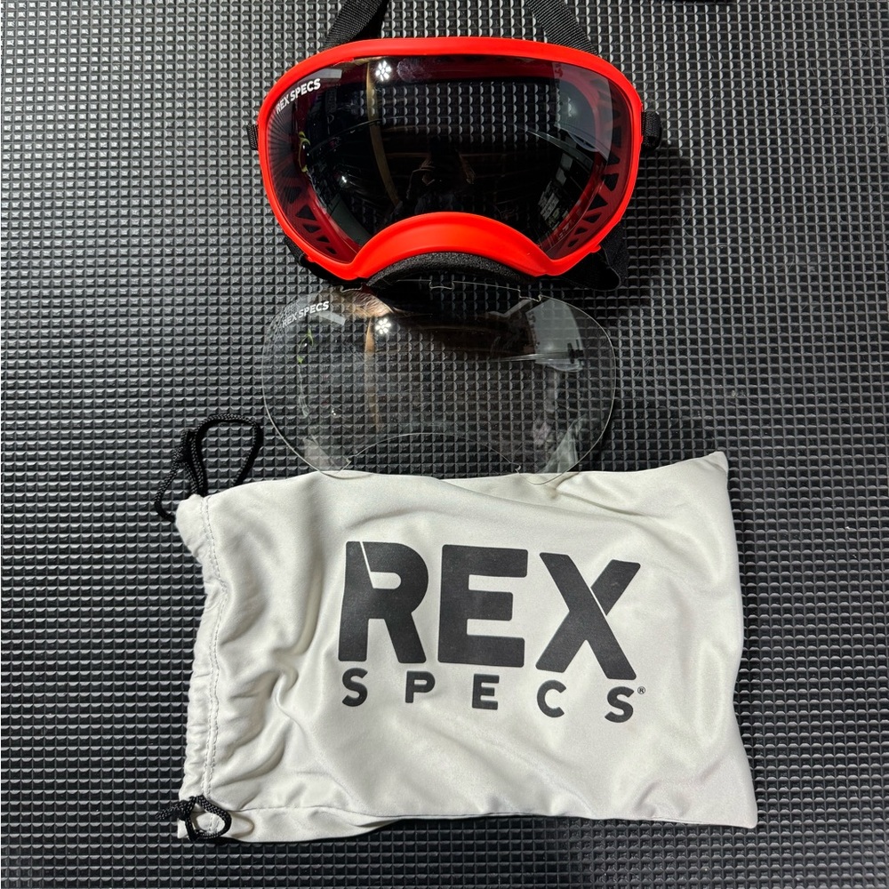 Rex Specs V1 Orange Dog Goggles LARGE